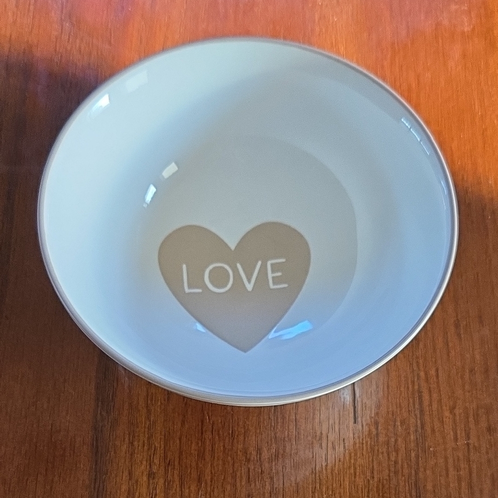 White Ceramic Love Bowl